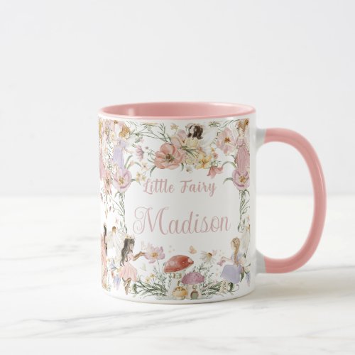 Whimsical Fairies Birthday Flower Garden Meadow Mug