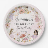 Whimsical Fairies Birthday Flower Garden Meadow