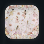 Whimsical Fairies Birthday Flower Garden Meadow Paper Plates<br><div class="desc">Personalize these whimsical square paper plates easily and quickly. Simply click the Edit Using Design Tools button to edit the texts,  change fonts and fonts colors. Featuring watercolor hand-drawn fairies in an enchanted wildflower meadow. Matching items available in store. All text is editable! (c) Somerset Fine Paperie</div>