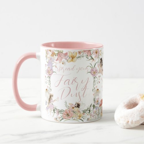 Whimsical Fairies Birthday Wildflower Meadow  Mug