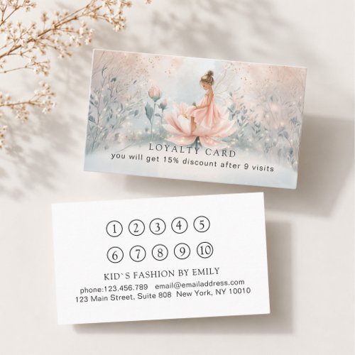 Whimsical Fairy 10 Loyalty Card