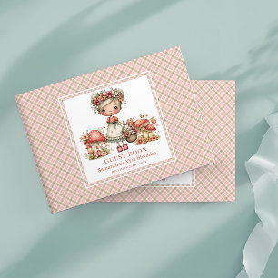 Whimsical Fairy 7th Birthday Blush Pink Guest Book