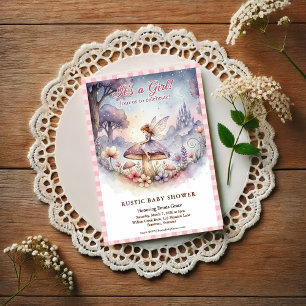 Whimsical Fairy Baby Shower Invitation Postcard