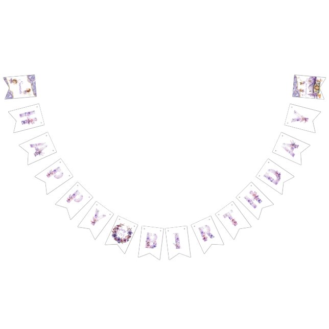 Whimsical Fairy Birthday Party Bunting Flags (All)