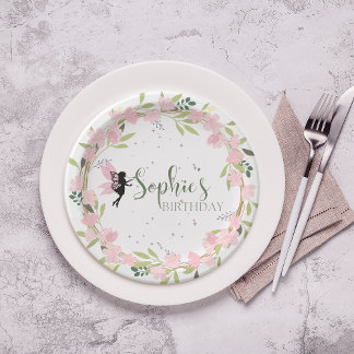 Whimsical Fairy Birthday party Paper Plates