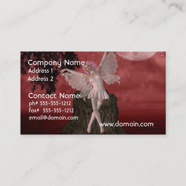 Whimsical Fairy Business Cards (Front)