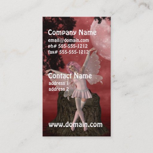 Customizable Whimsical Fairy Business Cards