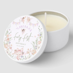 Whimsical Fairy First Birthday Enchanted garden Mini Candle Favors