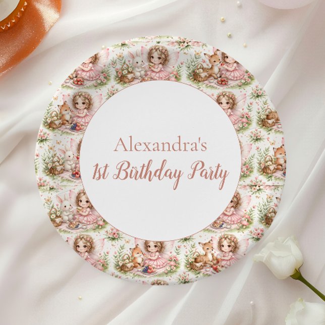 Whimsical Fairy First Birthday Paper Plates (Creator Uploaded)