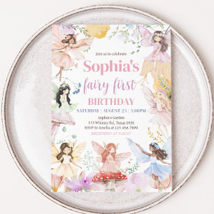 Whimsical Fairy First Birthday Party Invitation