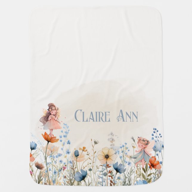Whimsical Fairy Garden Magic  Baby Blanket (Front)
