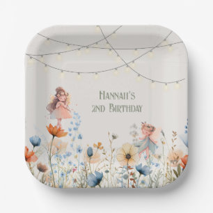 Whimsical Fairy Garden Magic Birthday Paper Plates