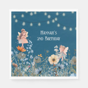 Whimsical Fairy Garden Magic Second Birthday Napkins