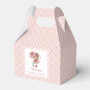 Whimsical Fairy Girl Blush Floral Birthday Favor  Boxes