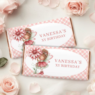 Whimsical Fairy Girl Blush Floral Birthday Hershey Bar Favors