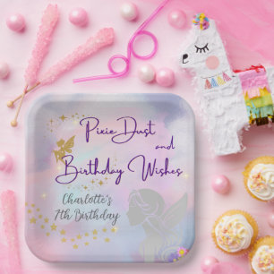 Whimsical Fairy Girl Paper Plates