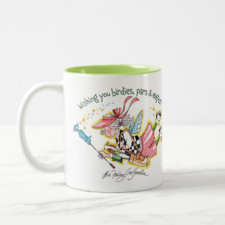 Whimsical Fairy Golfmother Two-Tone Coffee Mug