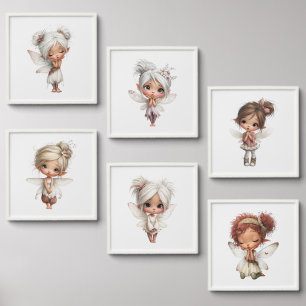 Whimsical Fairy Kids Wall Art – Enchanted Nursery  Peel And Stick Photo Tile