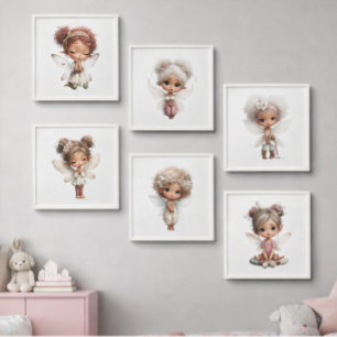 Whimsical Fairy Kids Wall Art – Enchanted Nursery Peel And Stick Photo Tile