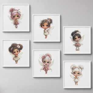 Whimsical Fairy Kids Wall Art – Enchanted Nursery Peel And Stick Photo Tile