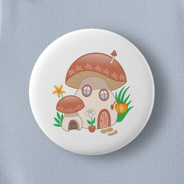 Whimsical Fairy Mushroom House Button (Creator Uploaded)