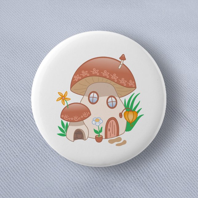 Whimsical Fairy Mushroom House Button (Creator Uploaded)