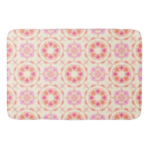 Whimsical Fairy Princess Pink Star Girly Pattern Bath Mat