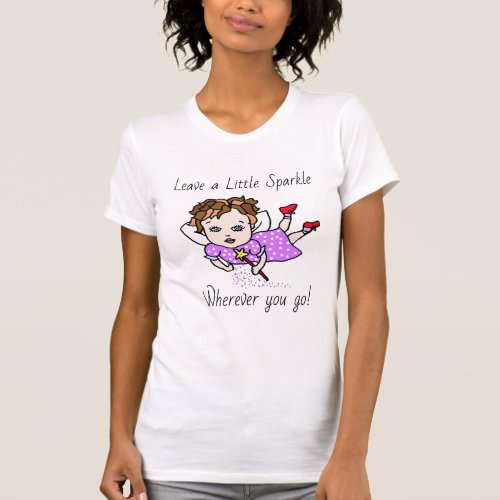 Whimsical Fairy Quote Folk Art Floral T_Shirt