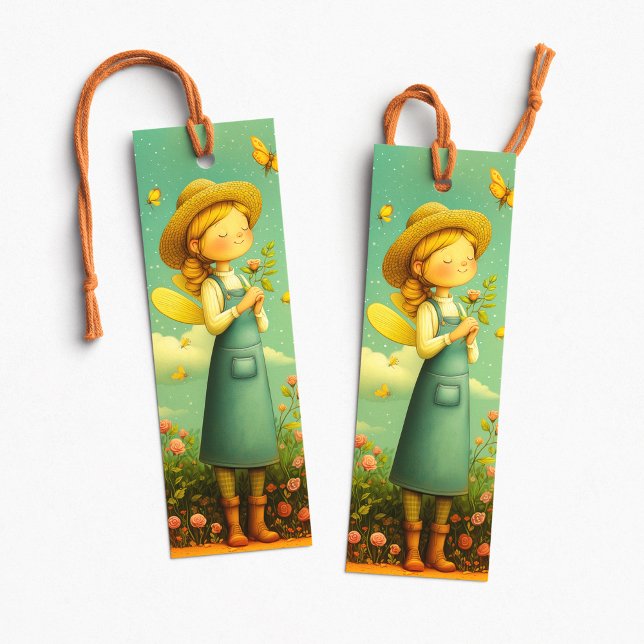 Whimsical Fairy Rose Garden Bookmark (Whimsical Fairy Rose Garden Bookmark by PiggyPrint Stickers. )