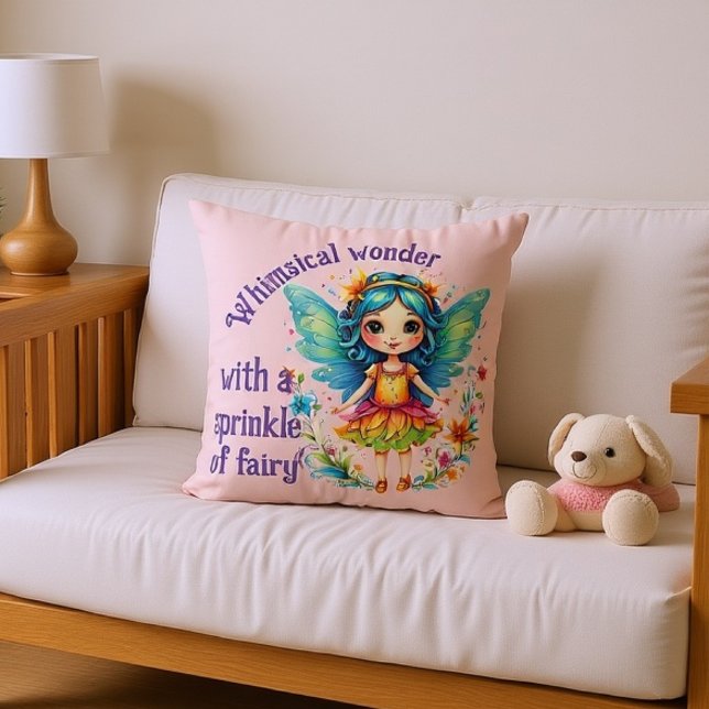 Whimsical Fairy Sparkle Throw Pillow (Creator Uploaded)
