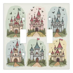 Whimsical Fairy Tale Castles Light Switch Cover