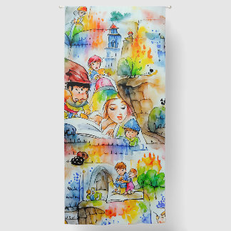 Whimsical Fairy Tale Illustration Blackout Curtains