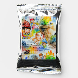 Whimsical Fairy Tale Illustration Coffee Drink Mix