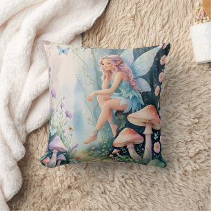 Whimsical Fairy Throw Pillow