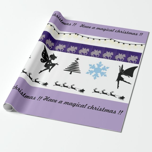 Whimsical , fairy wrapping paper (Unrolled)