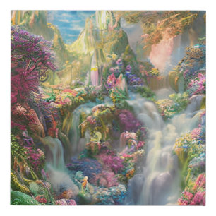 Whimsical Fairyland Background Faux Canvas Print