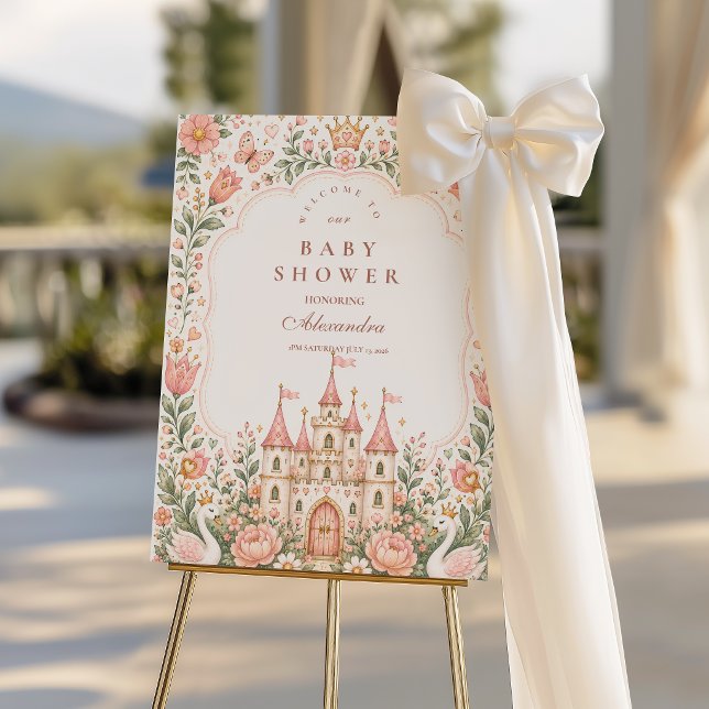 Whimsical Fairytale Castle Baby Shower Foam Board (Creator Uploaded)