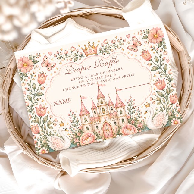Whimsical Fairytale Castle Diapper Raffle Enclosure Card (Creator Uploaded)