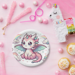 Whimsical Fairytale Dragon Baby Shower Paper Plates