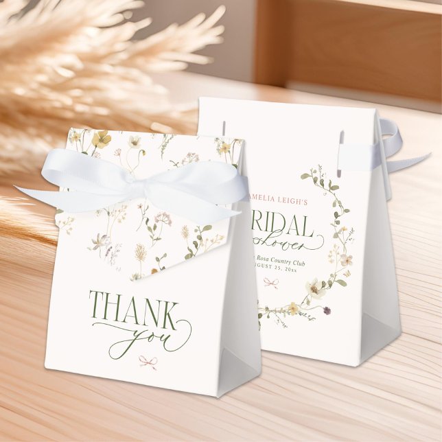 Whimsical Fairytale Garden & Bows Bridal Shower Favor Boxes (Creator Uploaded)