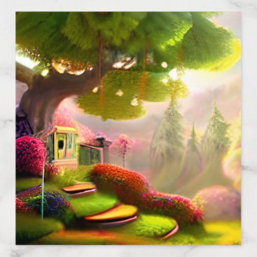 Whimsical Fairytale Landscape Envelope Liner