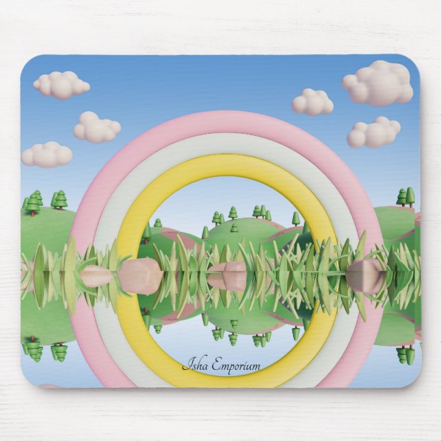 Whimsical Fairytale Landscape Mouse Pad (Front)