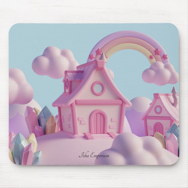 Whimsical Fairytale Landscape Mouse Pad (Front)