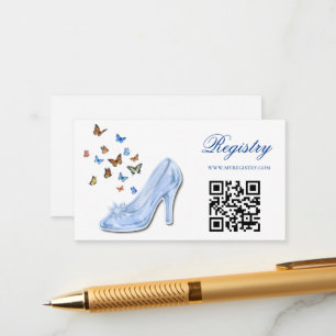 Whimsical Fairytale Princess Shower Registry QR Enclosure Card