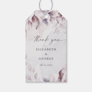 whimsical fall floral monogram wedding gift tags