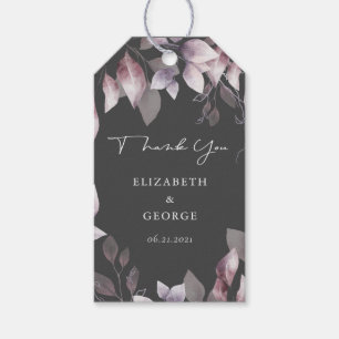 whimsical fall floral monogram wedding gift tags