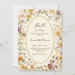 Whimsical Fall in Love Bridal Shower Invitation