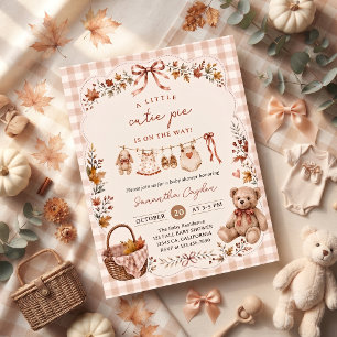 Whimsical Fall Little Cutie Pie Baby Shower Invitation