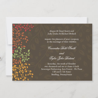Whimsical Fall Wedding Invitation