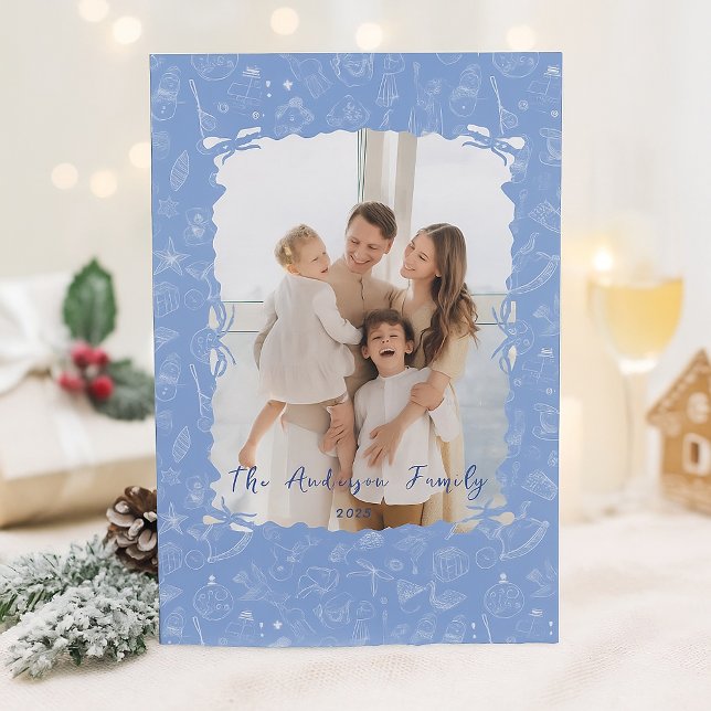 Whimsical Family Photo Christmas Holiday Card (Creator Uploaded)